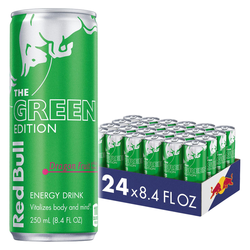 Red Bull Energy Drink The Green Edition Dragon Fruit 24pk 8.4oz Can