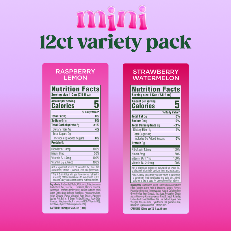 Bloom Sparkling Energy Mini Variety 7.5oz 12pk