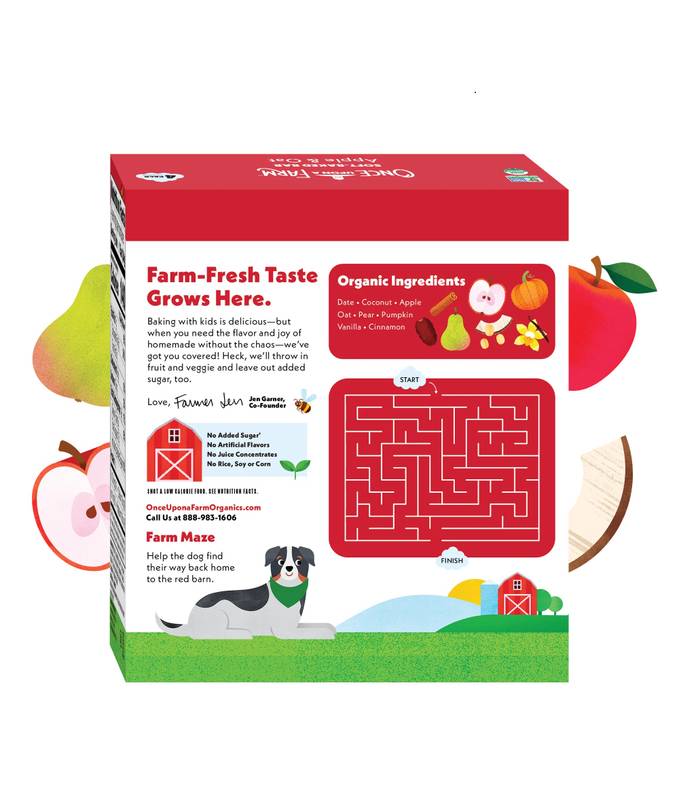 Once Upon a Farm Organic Soft-Baked Bar, Apple & Oat, 4ct