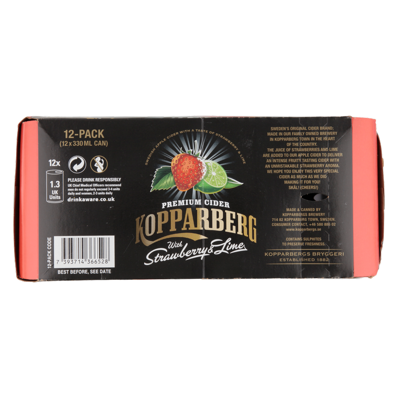 Kopparberg Strawberry & Lime Cans, 12 x 330ml