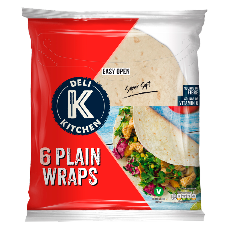 Deli Kitchen Plain Wraps, 6pcs
