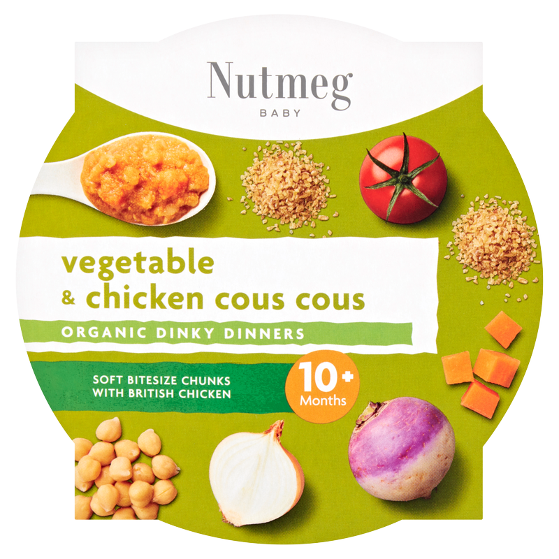 Nutmeg Vegetable & Chicken Cous Cous 10m+, 190g