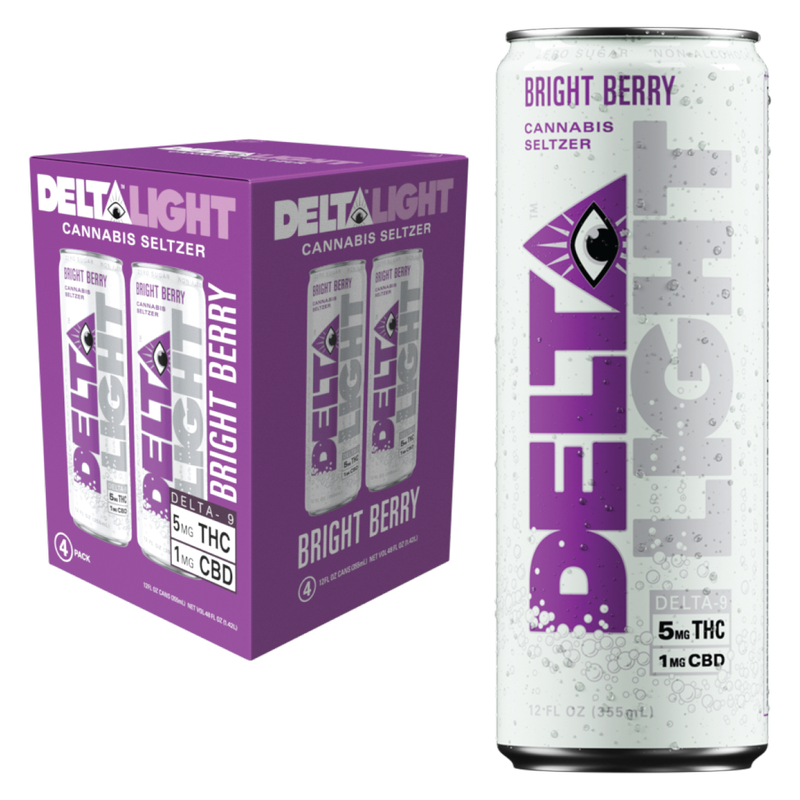 Delta Light 5mg THC Bright Berry Seltzer 4pk 12oz Can