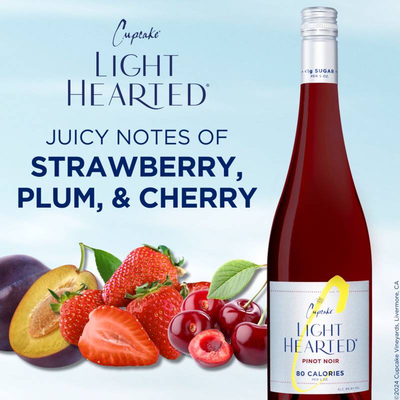 Cupcake® Vineyards Pinot Noir, Red Wine, California 2019, 1 ct, 750ml Bottle