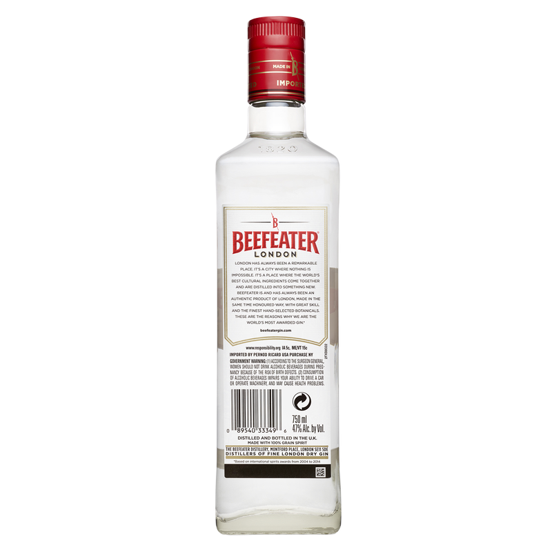 Beefeater Gin 750ml (94 Proof)