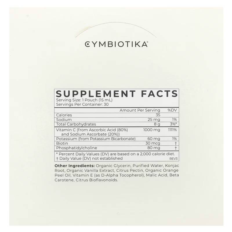 Cymbiotika Liposomal Vitamin C Box, 30ct