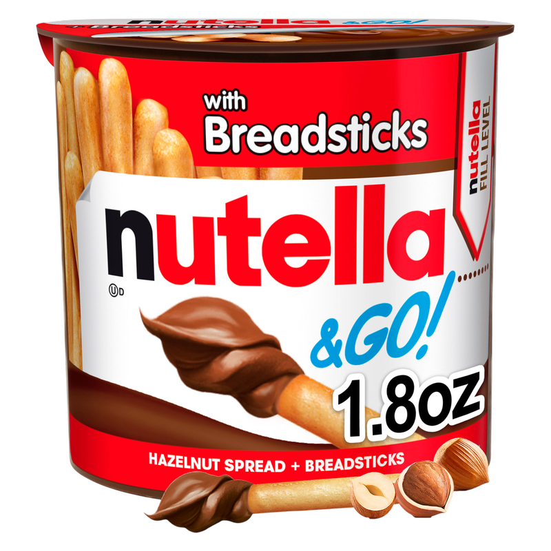 Nutella & GO! Hazelnut and Cocoa Spread with Breadsticks, Snack Cup, 1.8 oz