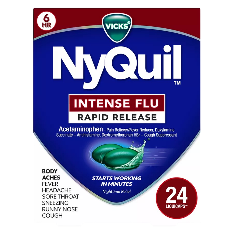 Vicks NyQuil INTENSE FLU Rapid Release LiquiCaps 24ct