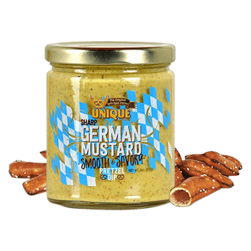 Unique Snacks Pretzel Dip Sharp German Mustard 9oz