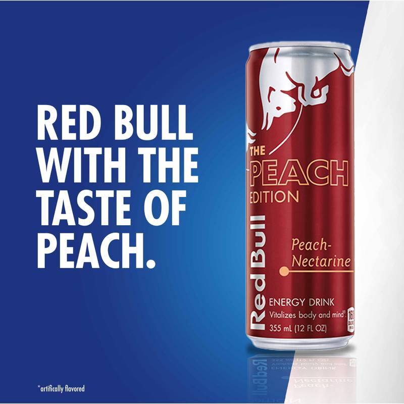 Red Bull Energy Drink The Peach Edition Peach-Nectarine 12oz Can