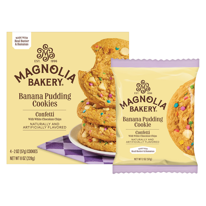 Magnolia Bakery Banana Pudding Cookies - Confetti With White Chocolate Chips 4ct 8oz Carton