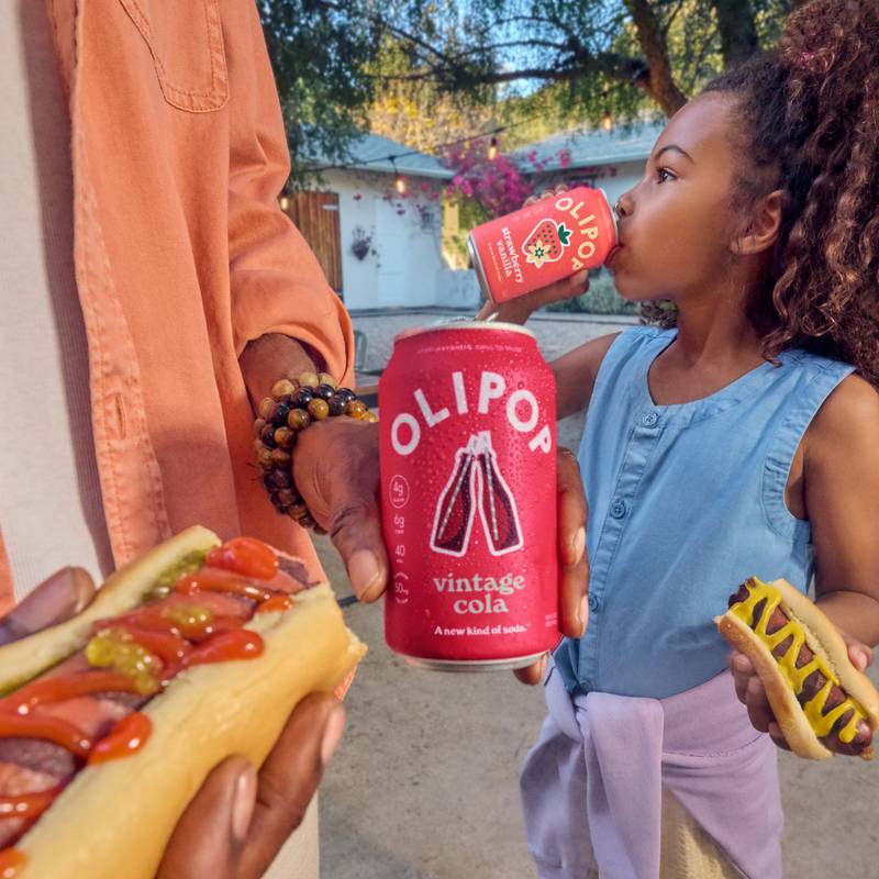 Olipop Strawberry Vanilla 12oz Can Shelf Stable