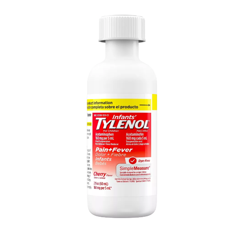 Infants' Tylenol Pain & Fever Reducer Liquid Acetaminophen Dye-Free Cherry 2 oz