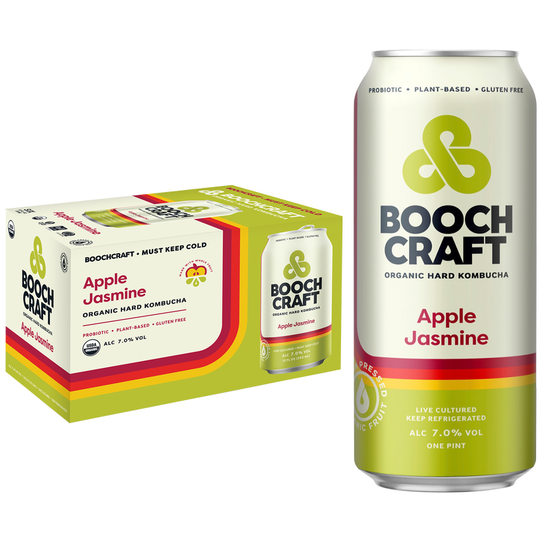 Boochcraft Apple Jasmine Hard Kombucha 6pk 12oz Can 7.0% ABV