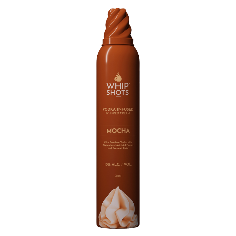 Whipshots Mocha Vodka Infused Whipped Cream 200ml 10% ABV