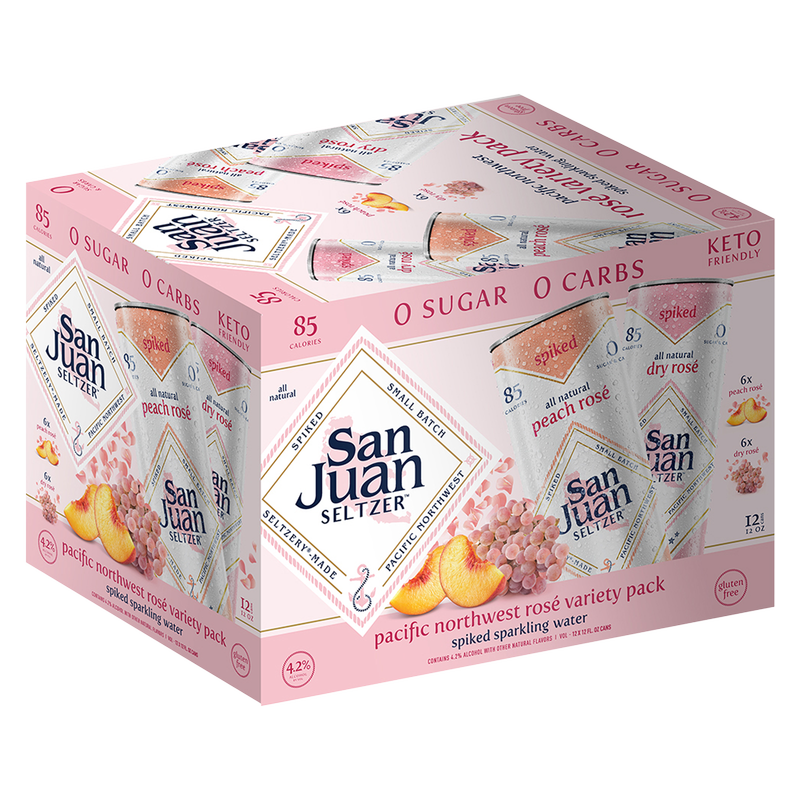 San Juan Spiked Seltzer Rose Variety 12pk 12oz Can 4.2% ABV
