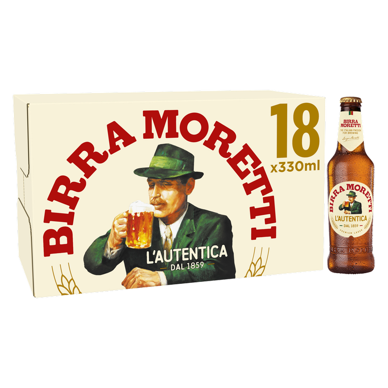 Birra Moretti Lager, 18 x 330ml