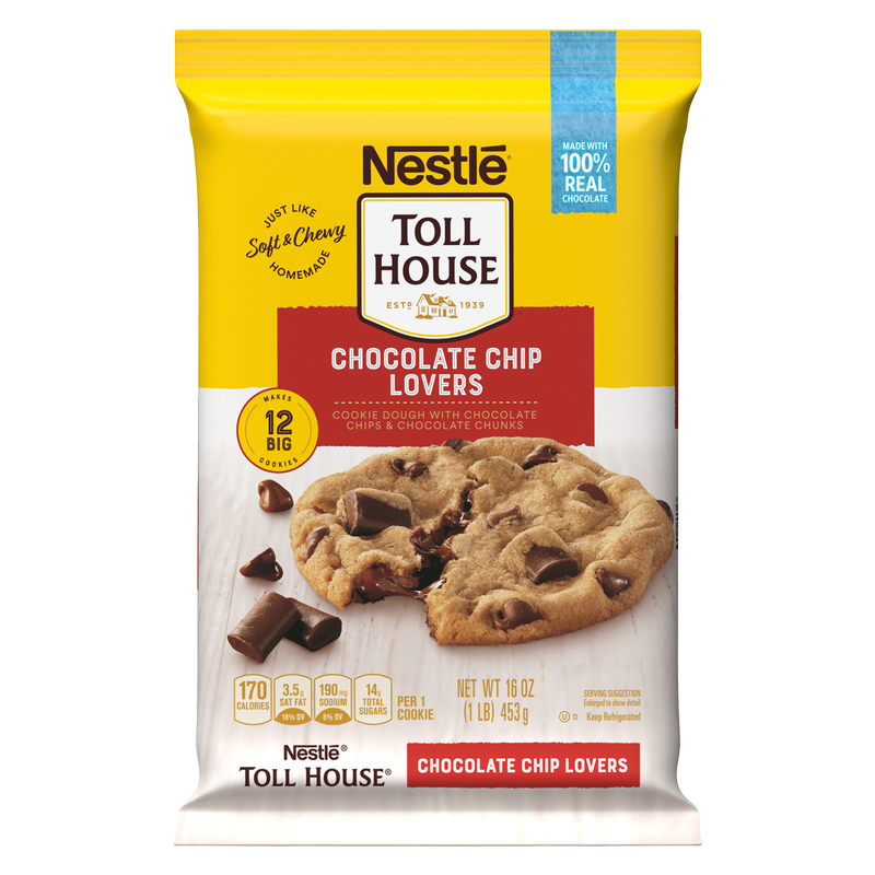 Nestle Toll House Ultimates Chocolate Chip Lovers Cookie Dough - 12ct /16oz