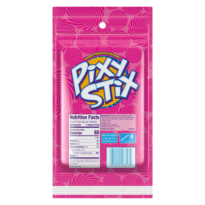 Pixy Stix Assorted Candy Straws 3.2oz