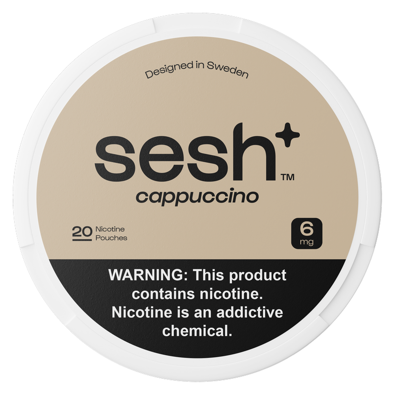 Sesh+ Cappuccino Nicotine Pouch, 6mg