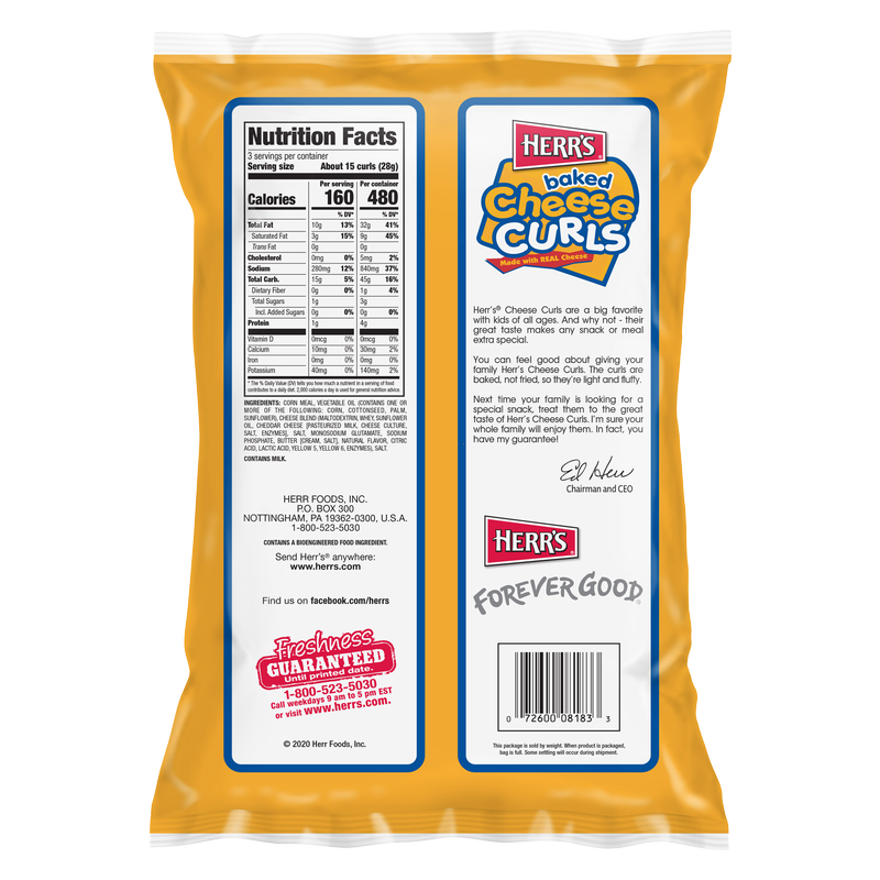 Herr's Baked Cheese Curls 3.0oz