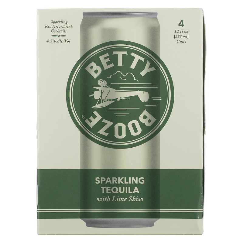 Betty Booze Sparkling Tequila Lime Shiso 4pk 12oz Can