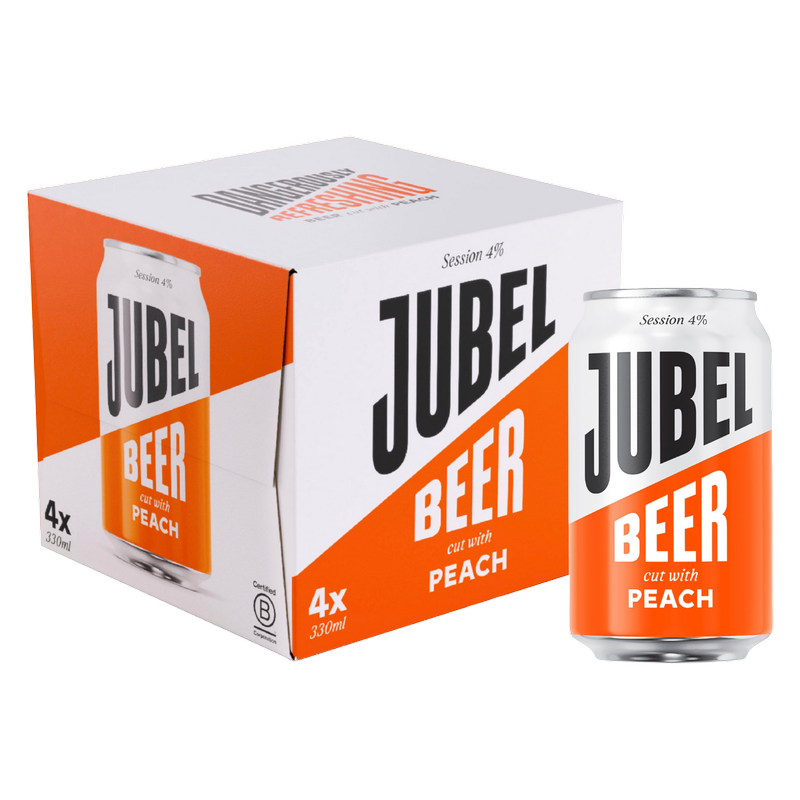 Jubel beer cut with Peach, 4 x 330ml