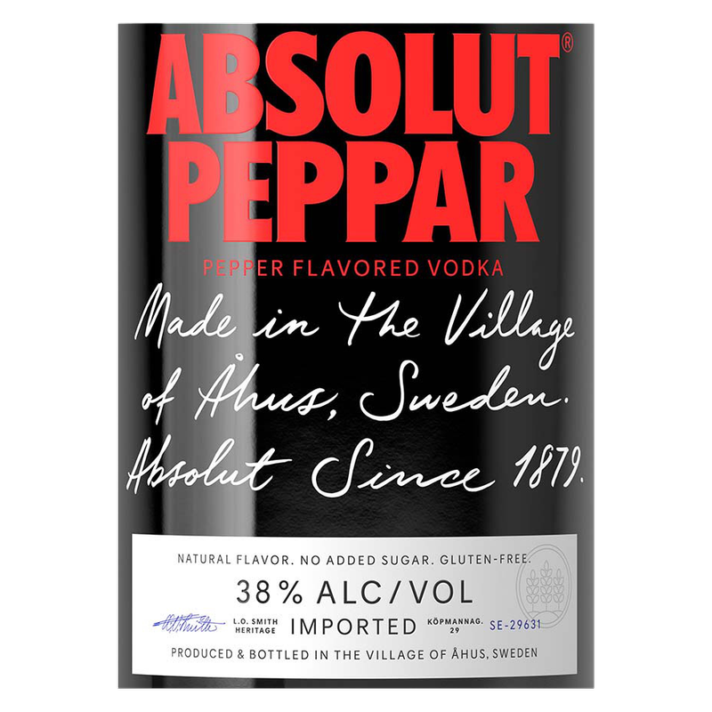 Absolut Peppar Vodka 1L (76 proof)