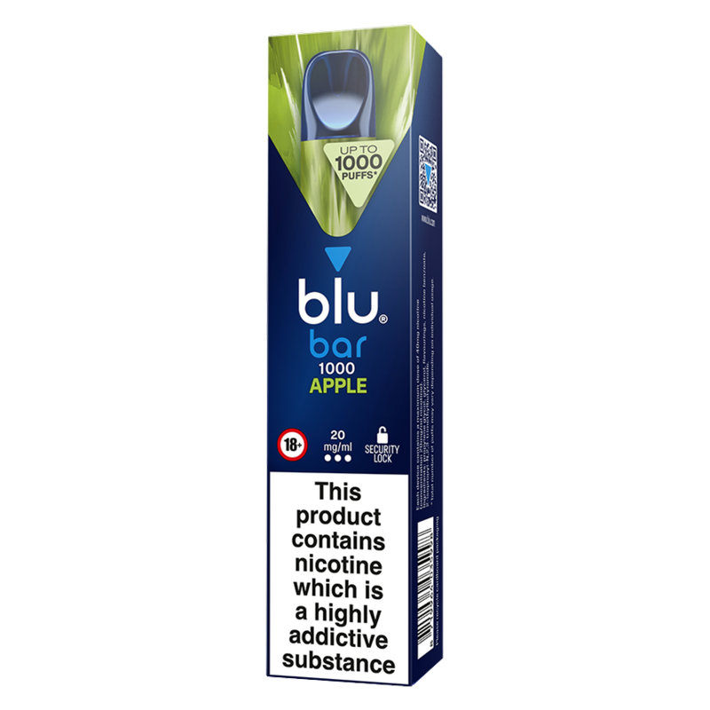 Blu Bar 1000 Apple 20mg/ml, 1pcs