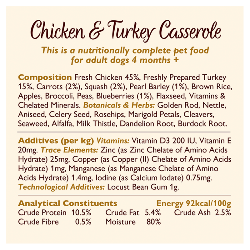 Lily's Kitchen Chicken & Turkey Casserole, 400g