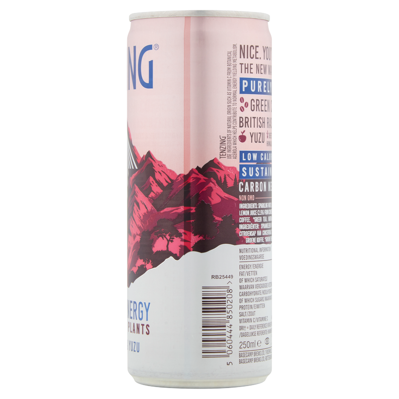 Tenzing Natural Energy Raspberry & Yuzu, 250ml