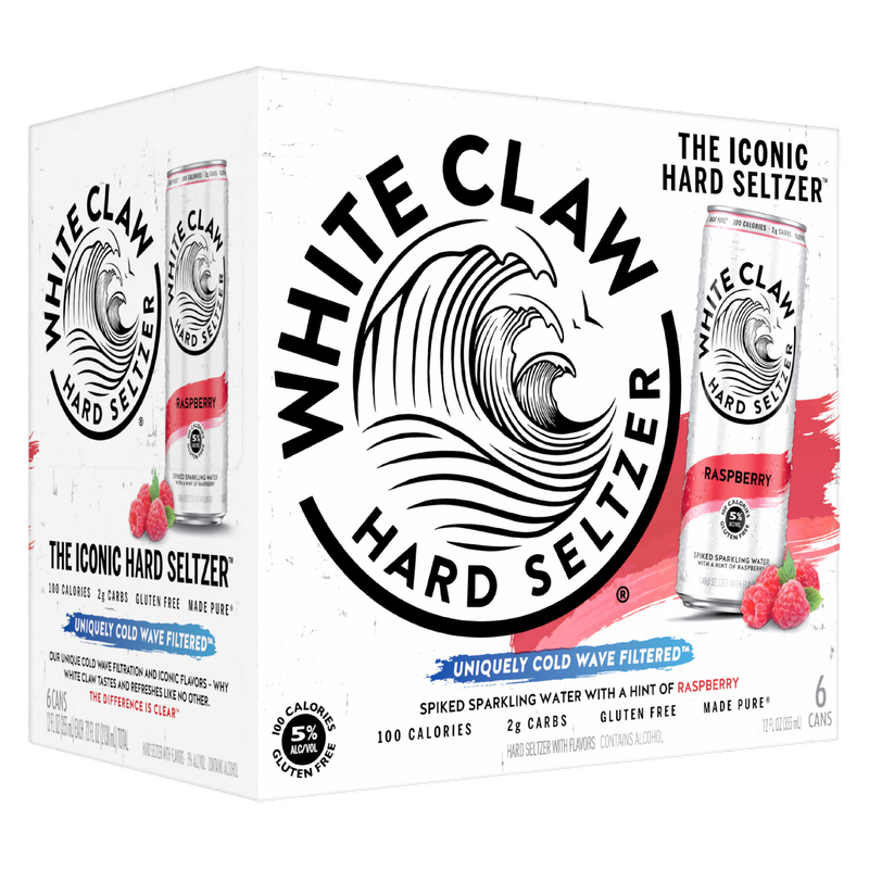 White Claw Raspberry 6pk 12oz Can 5.0% ABV