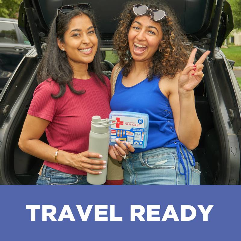 Johnson & Johnson Travel Ready First Aid Kit, 80 Pieces