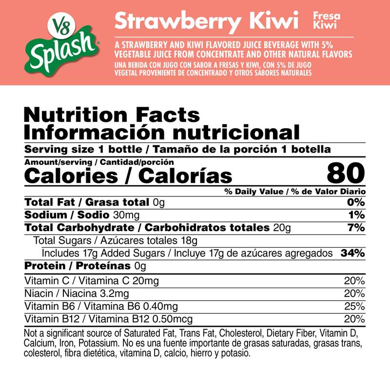 V8 Splash Strawberry Kiwi 16 oz