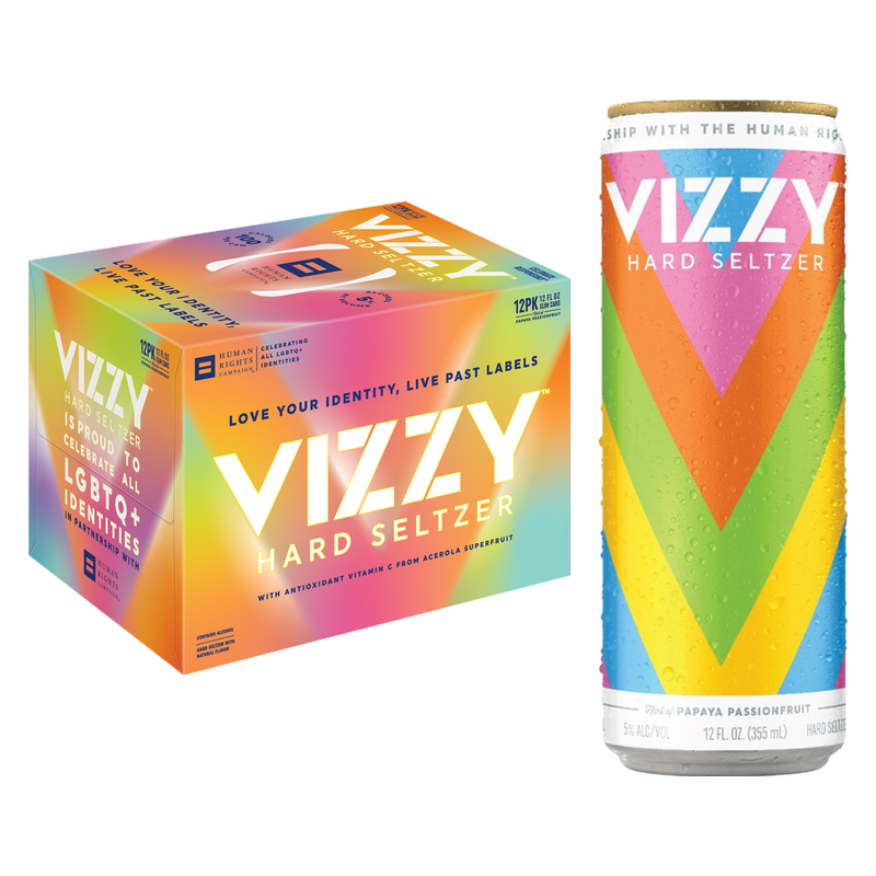 Vizzy Pride Hard Seltzer Papaya Passionfruit 12pk 12oz Can 5.0% ABV