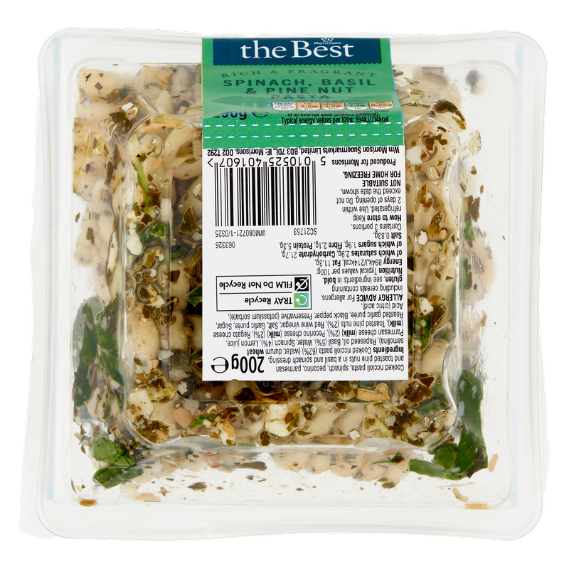 Morrisons The Best Spinach, Basil & Pinenut Pasta Salad, 200g
