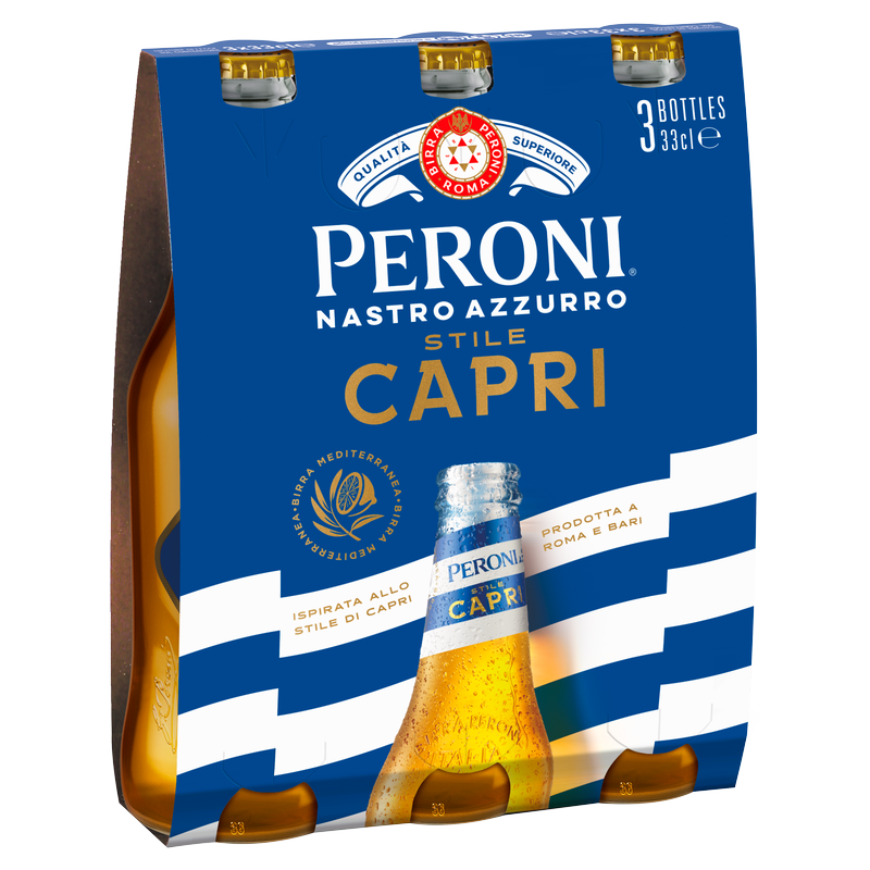 Peroni Nastro Azzurro Capri, 3 x 330ml