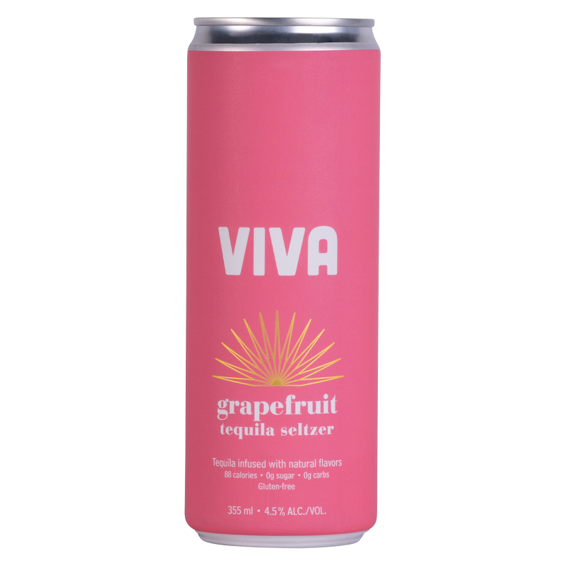 Viva Tequila Seltzer Grapefruit 4pk 355ml Can 4.5% ABV
