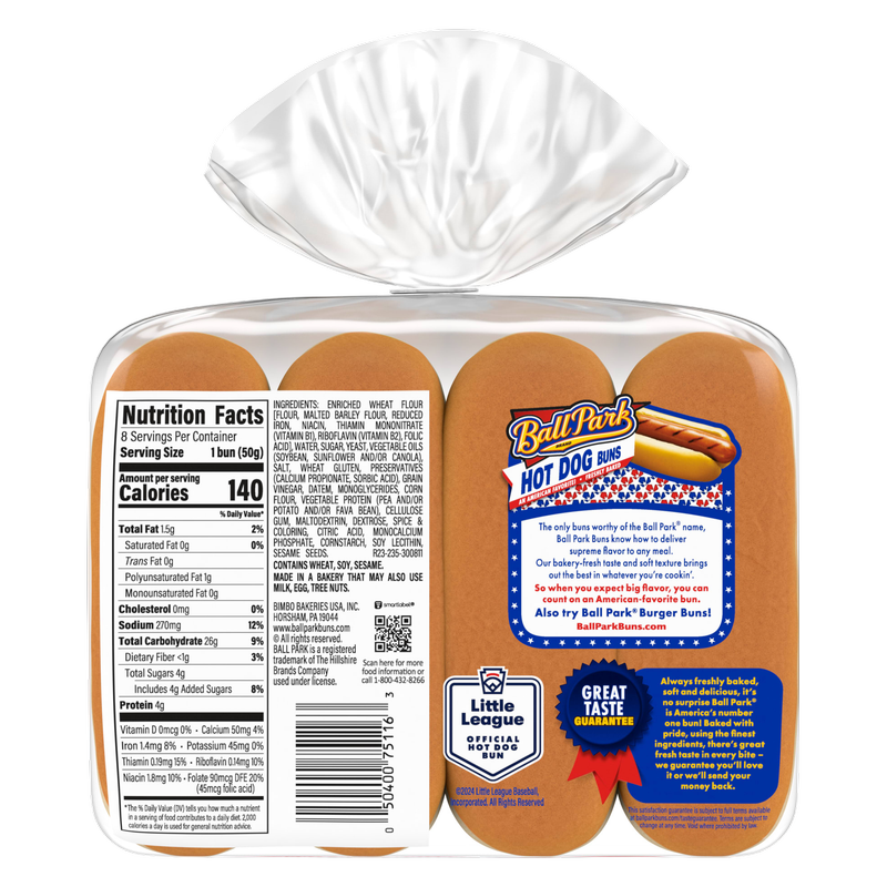 Ball Park Classic Hot Dog Buns - 8ct