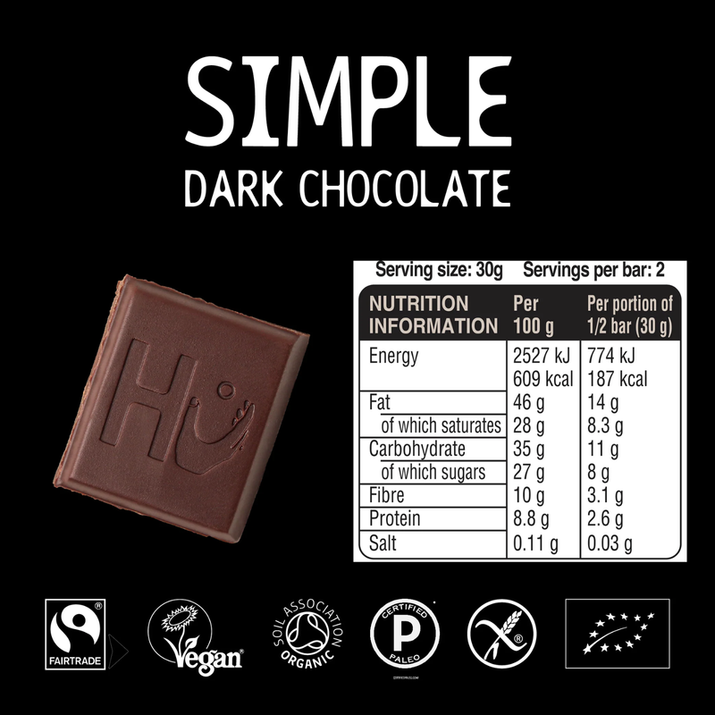 Hu Simple Dark Chocolate Bar, 60g