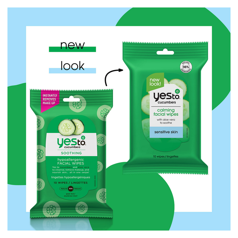 Yes To Cucumbers Hypoallergenic Facial Wipes 10ct