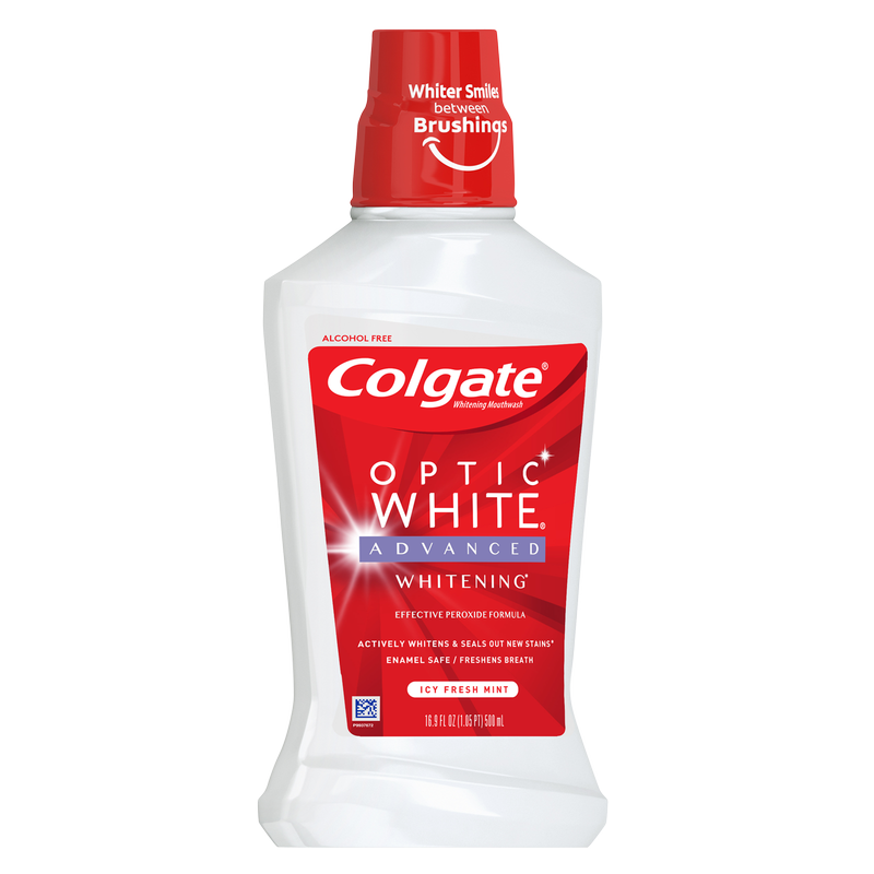 Colgate Optic White Fresh Mint Whitening Mouthwash 16oz