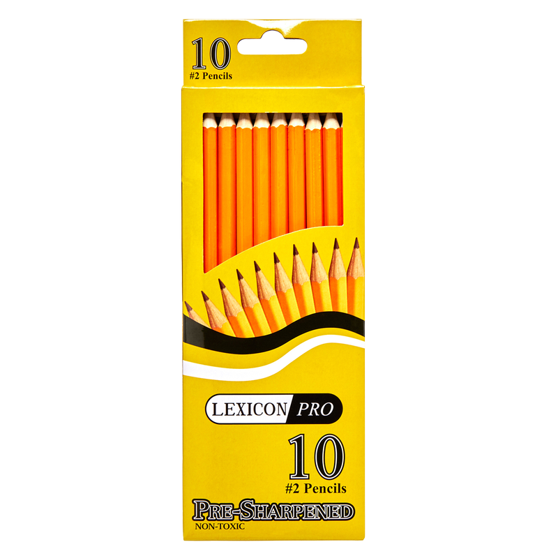 Pre-Sharpened #2 Pencils with Eraser 10ct