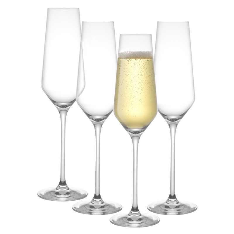Layla Crystal Champagne Glasses 6.7oz 4pk
