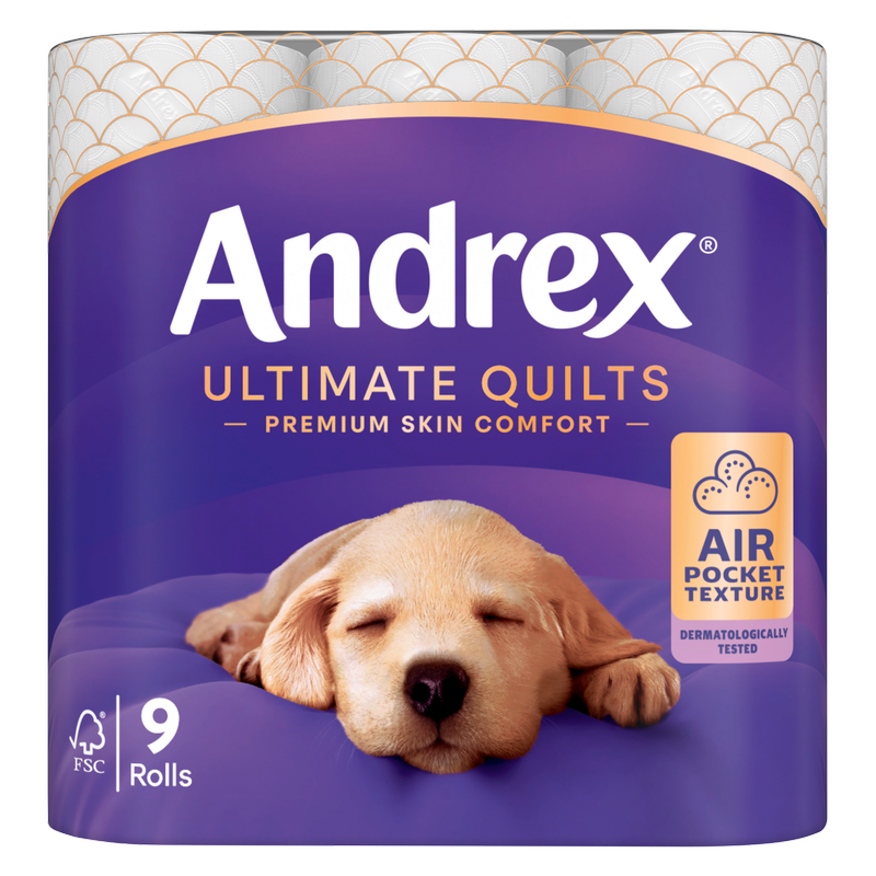 Andrex Ultimate Quilts Toilet Roll, 9pcs