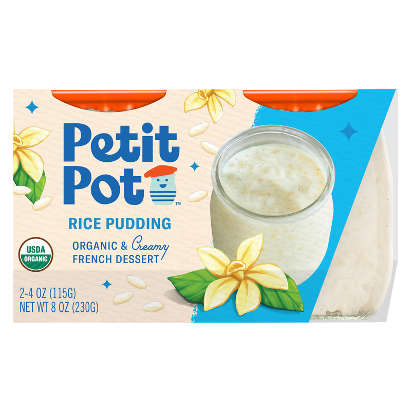 Petit Pot Rice Pudding Organic French Dessert - 2ct/8oz