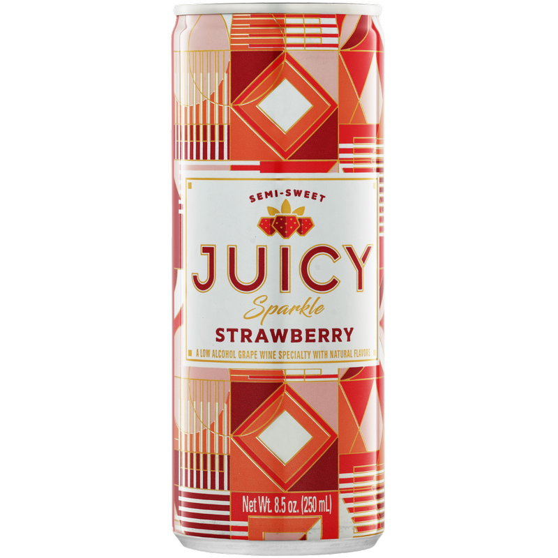 Juicy Sparkle Strawberry Sparkling Wine Single 250ml Can