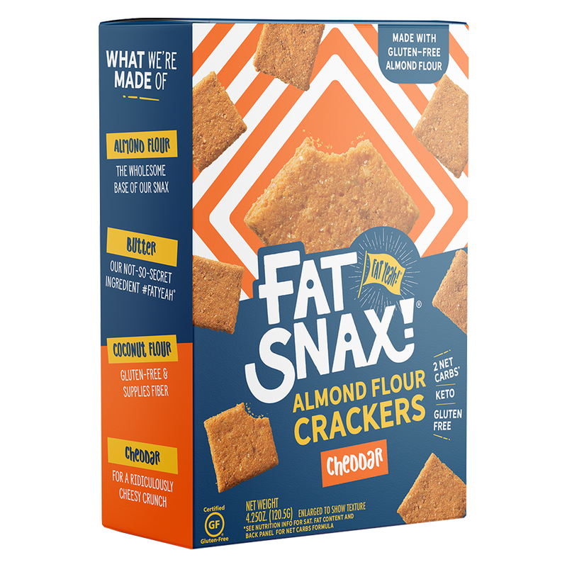 Fat Snax Almond Flour Cheddar Crackers 4.25oz