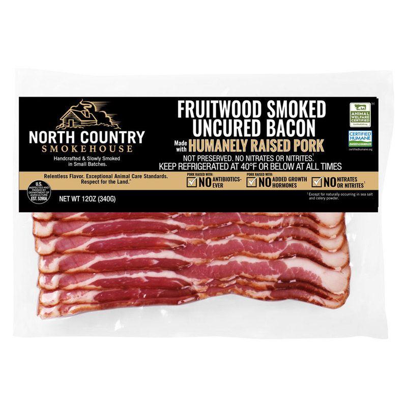 North Country Smokehouse Humanely Raised Fruitwood Uncured Smoked Bacon - 12oz