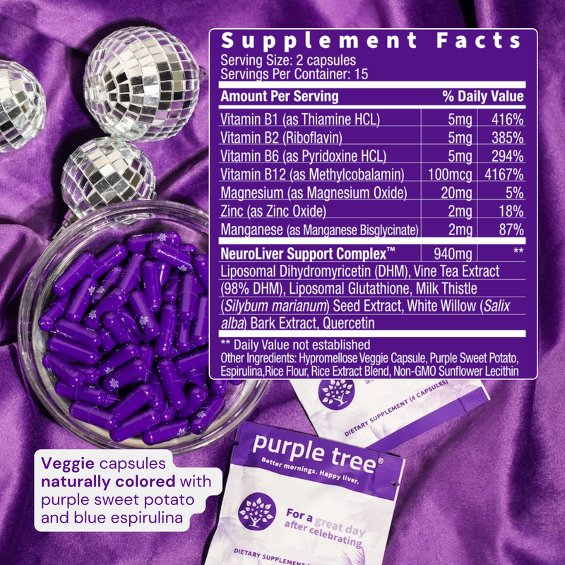Purple Tree® Post-Drink Wellness Bottle (30ct)